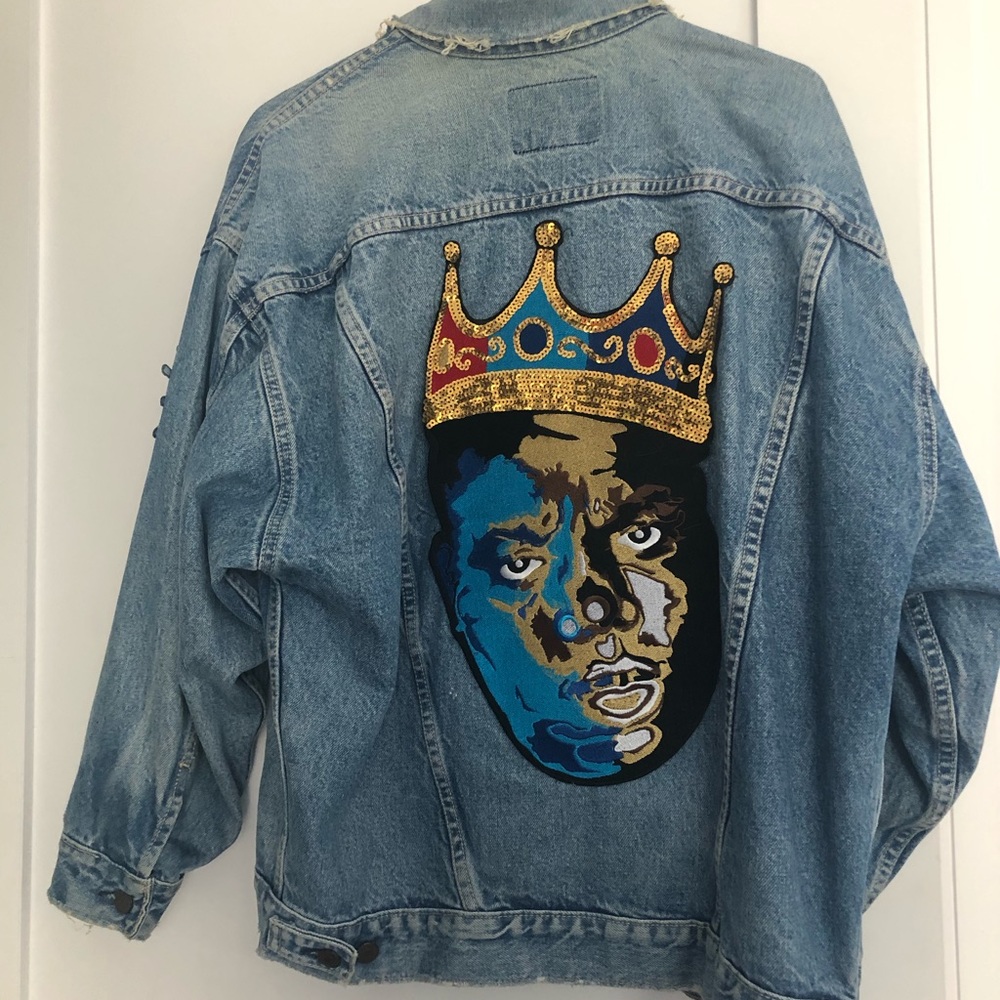 Custom jean jacket with custom detailing